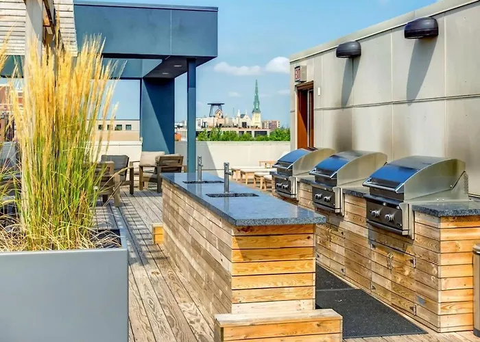 Landing Modern 2Bd Gym Rooftop Lounge Чикаго